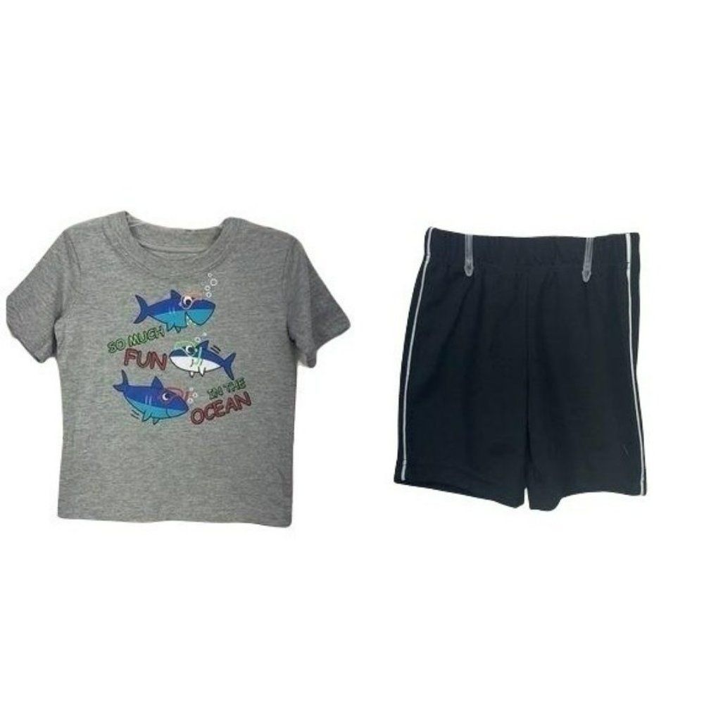 Swiggles So Much Fun In The Ocean 2 Piece boys 2T‎ Shirt Short Set